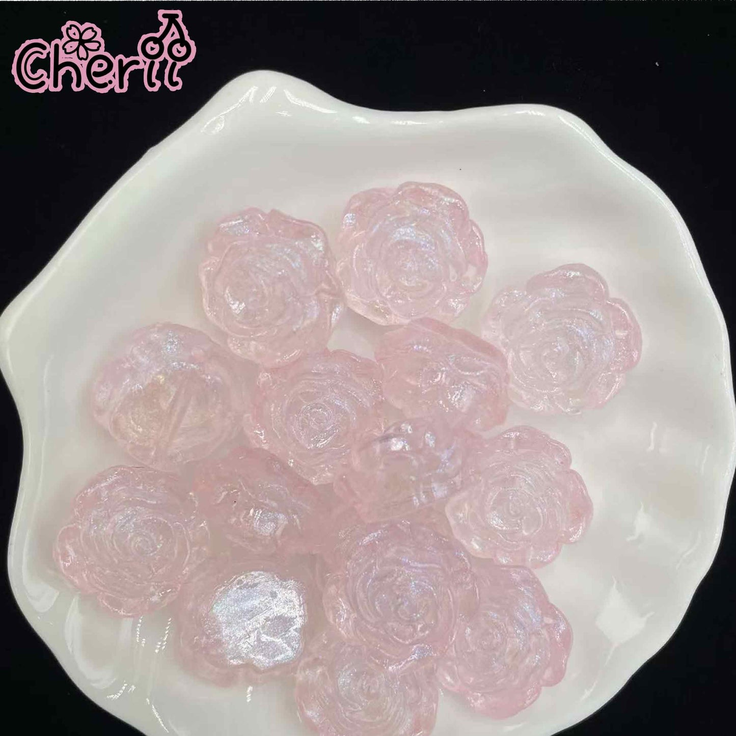 ♥【8.8新作】♥A0372 ほしひかりフラワー 夜光 20mm 4色があります