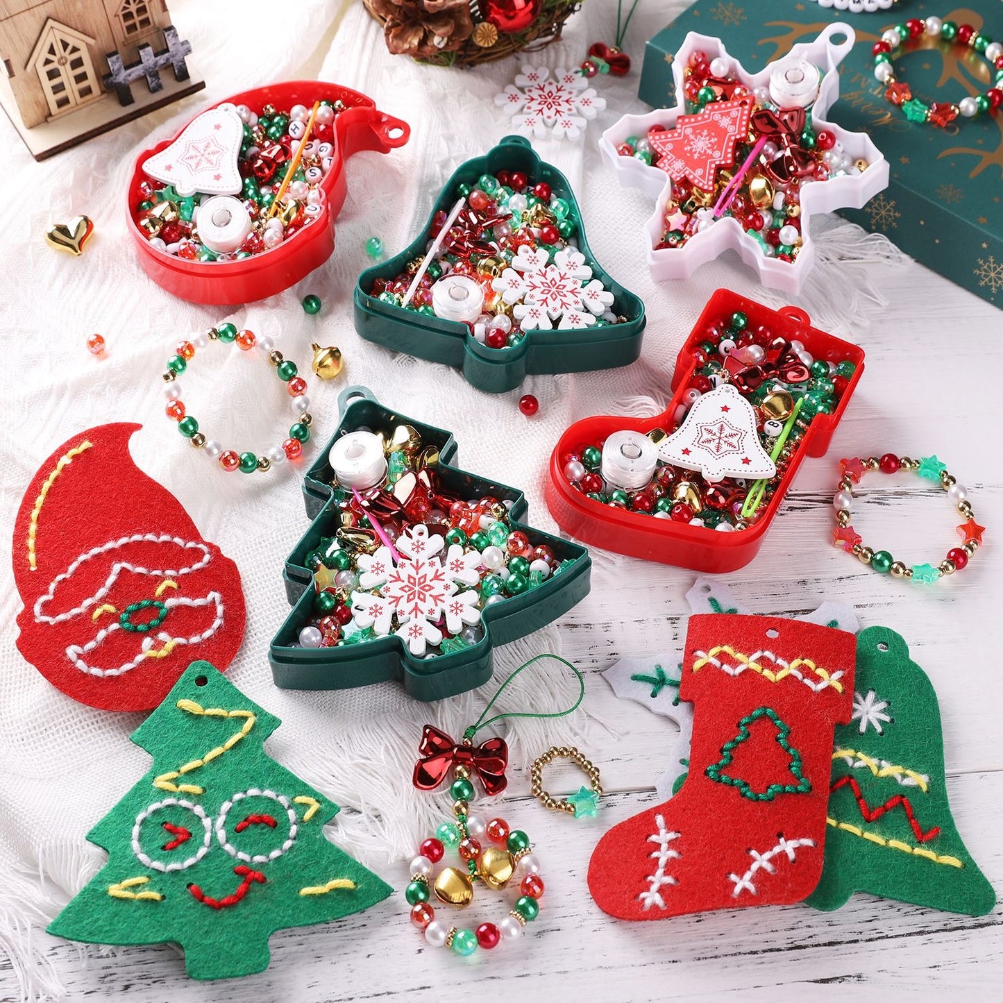 ♥【12.13限定新作】♥ A0051 クリスマス サプライズ BOX ビーズセット 5個限定