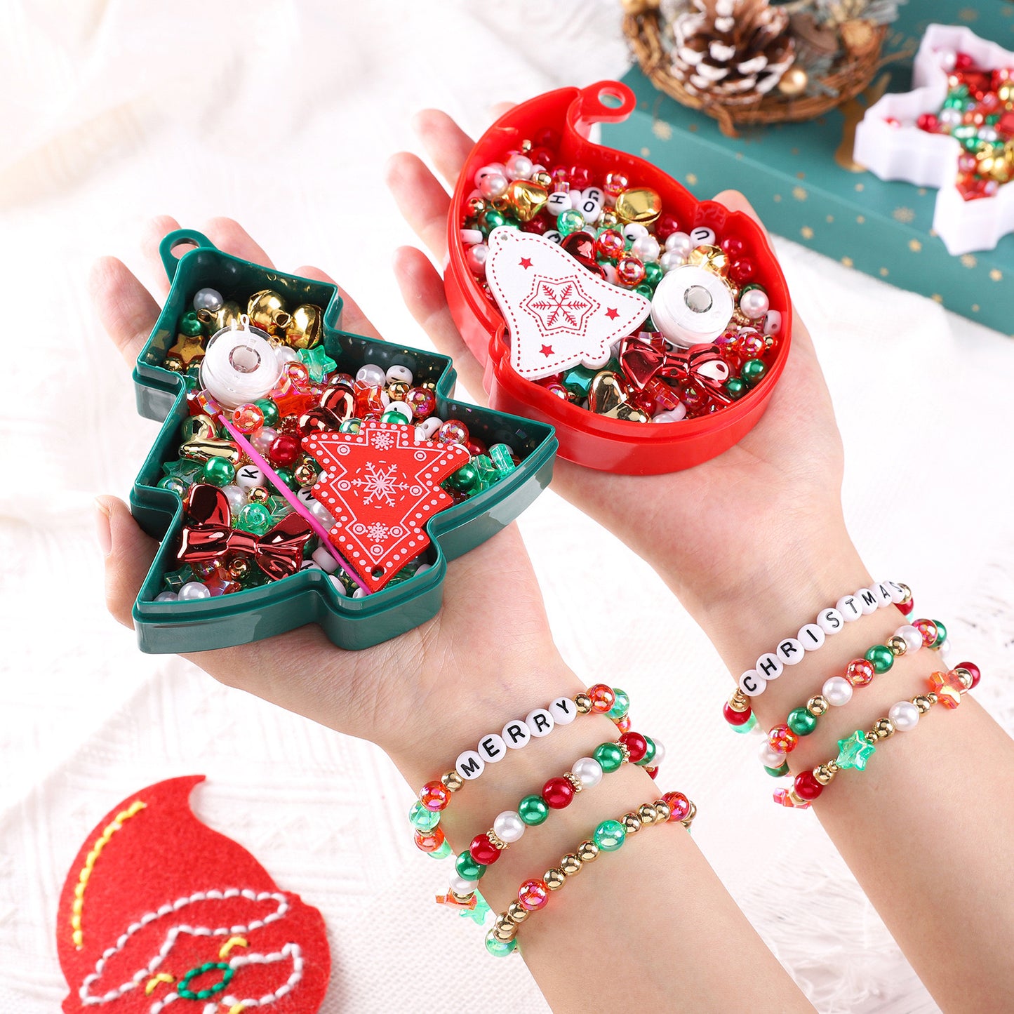 ♥【12.13限定新作】♥ A0051 クリスマス サプライズ BOX ビーズセット 5個限定