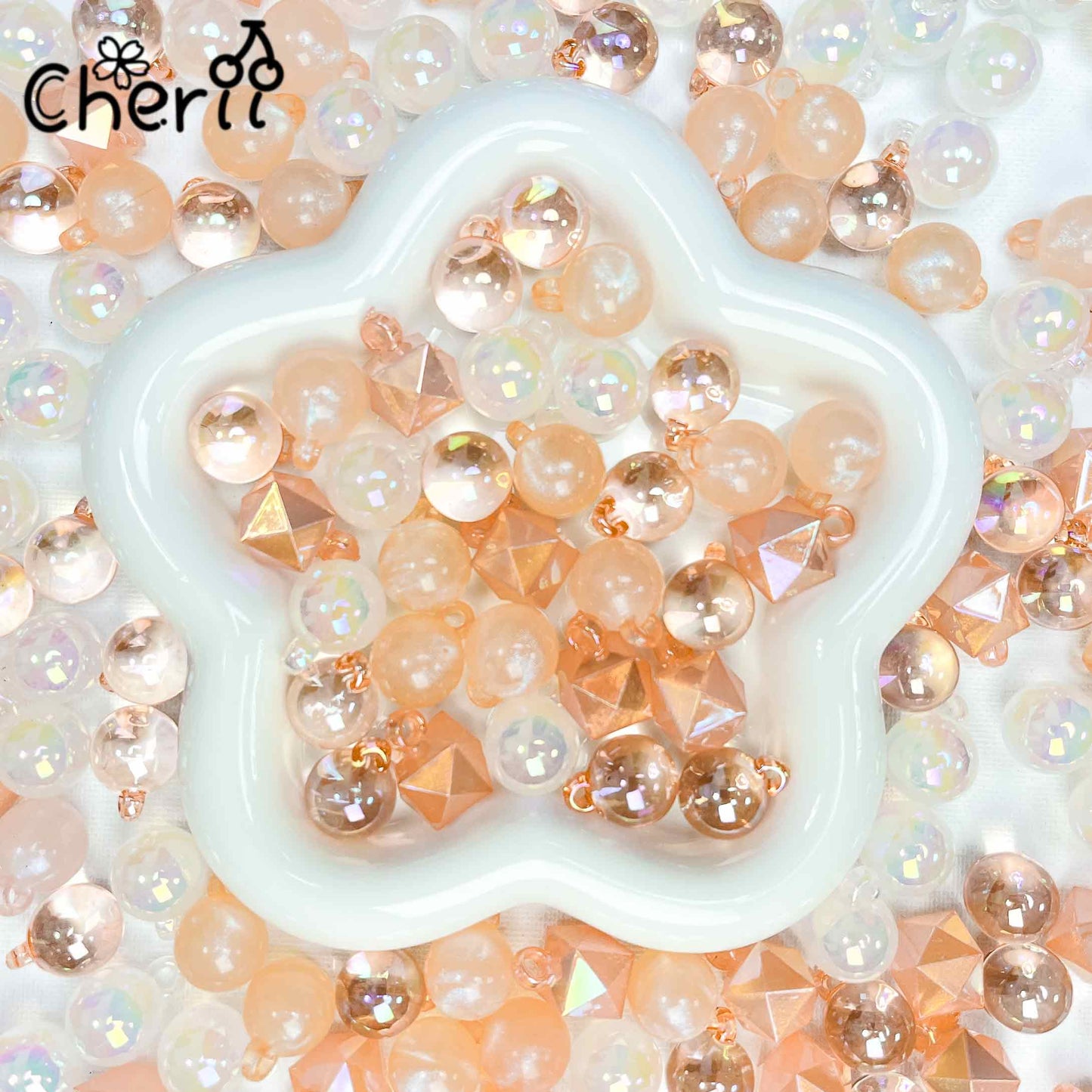 ♥【5.29新作】♥ A0219 サンセット・グリッター 夜光 カンツキビーズミックス アクリル16mm