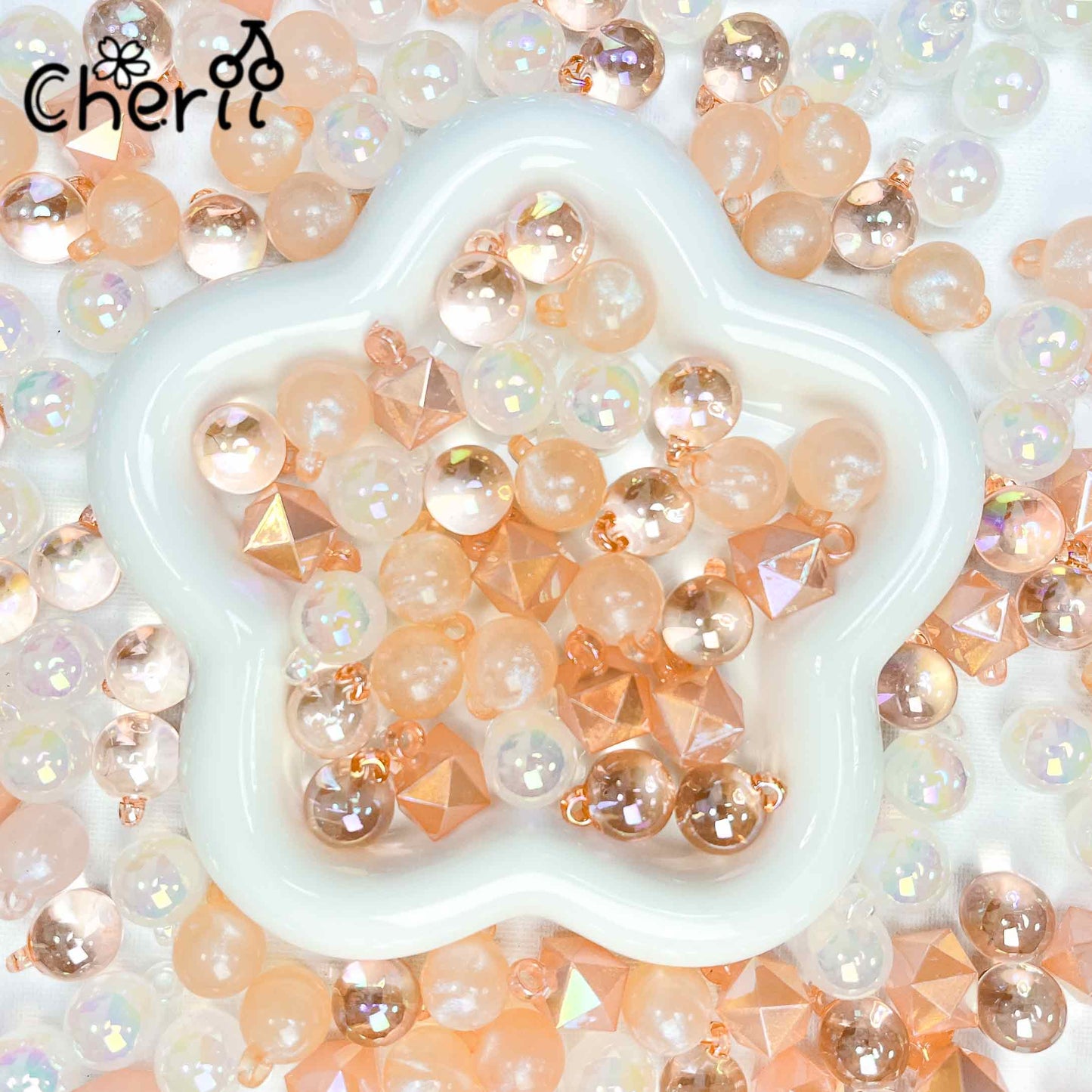 ♥【5.29新作】♥ A0219 サンセット・グリッター 夜光 カンツキビーズミックス アクリル16mm