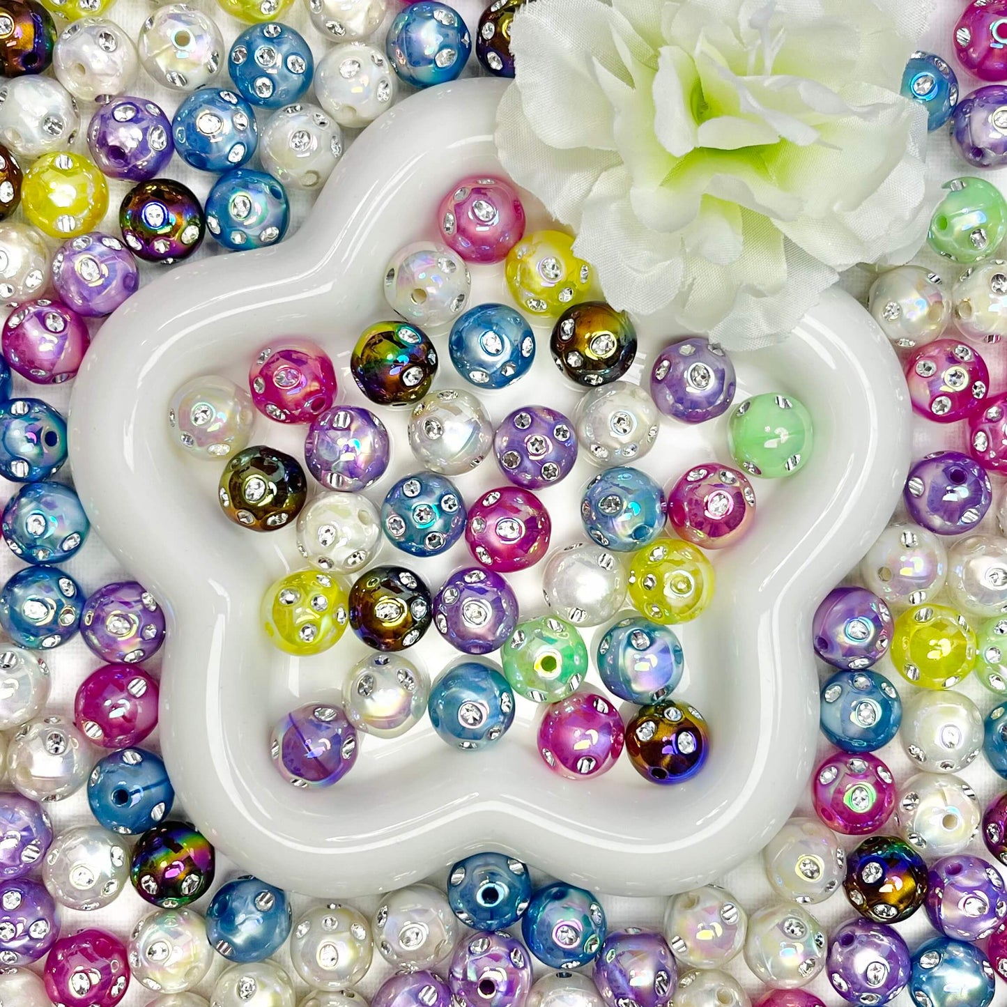 ♥【8.14新作】♥A0387 ドリルボール アクリルビーズ 15mm