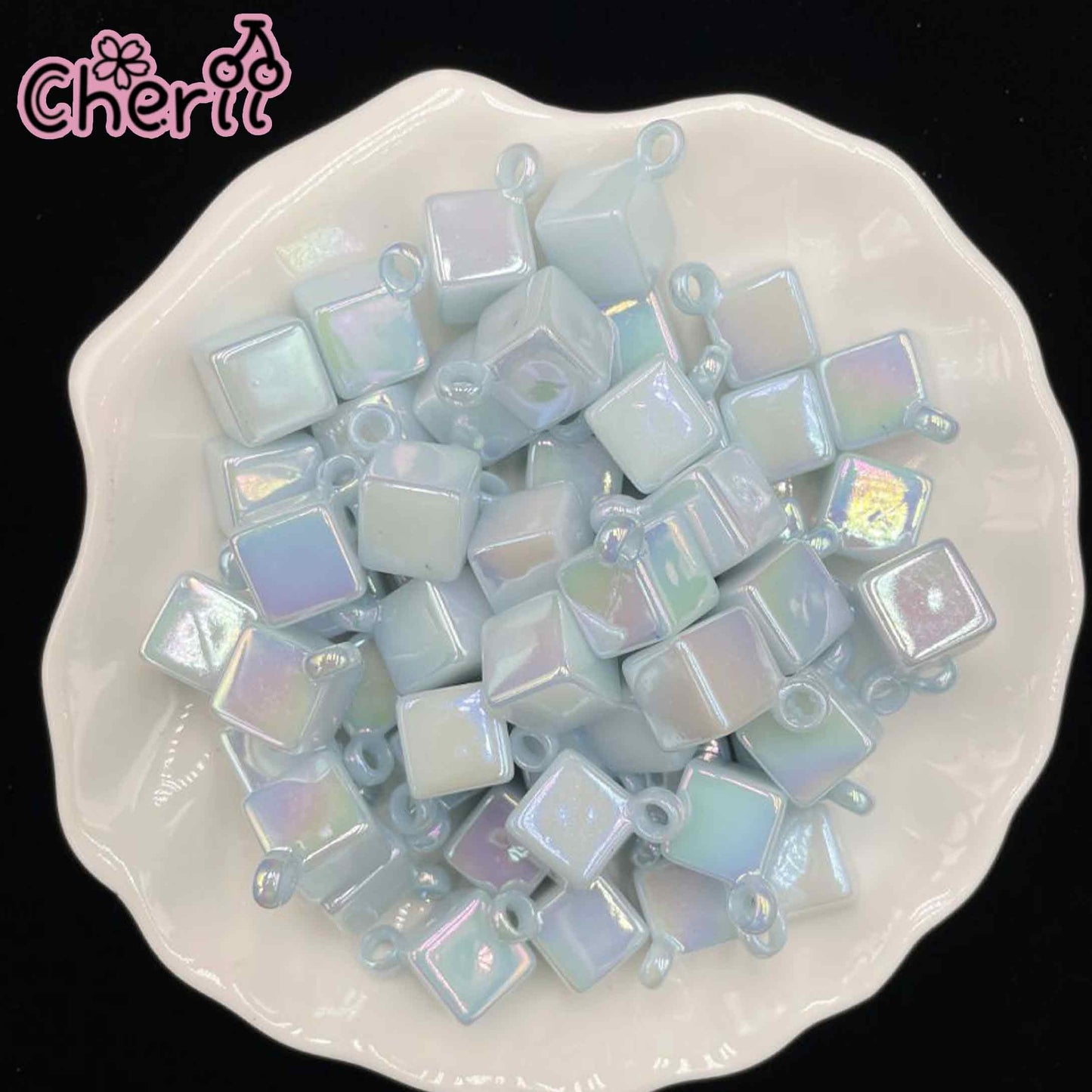♥【6.05新作】♥ A0230 角砂糖 カンツキビーズ アクリル16mm 3色