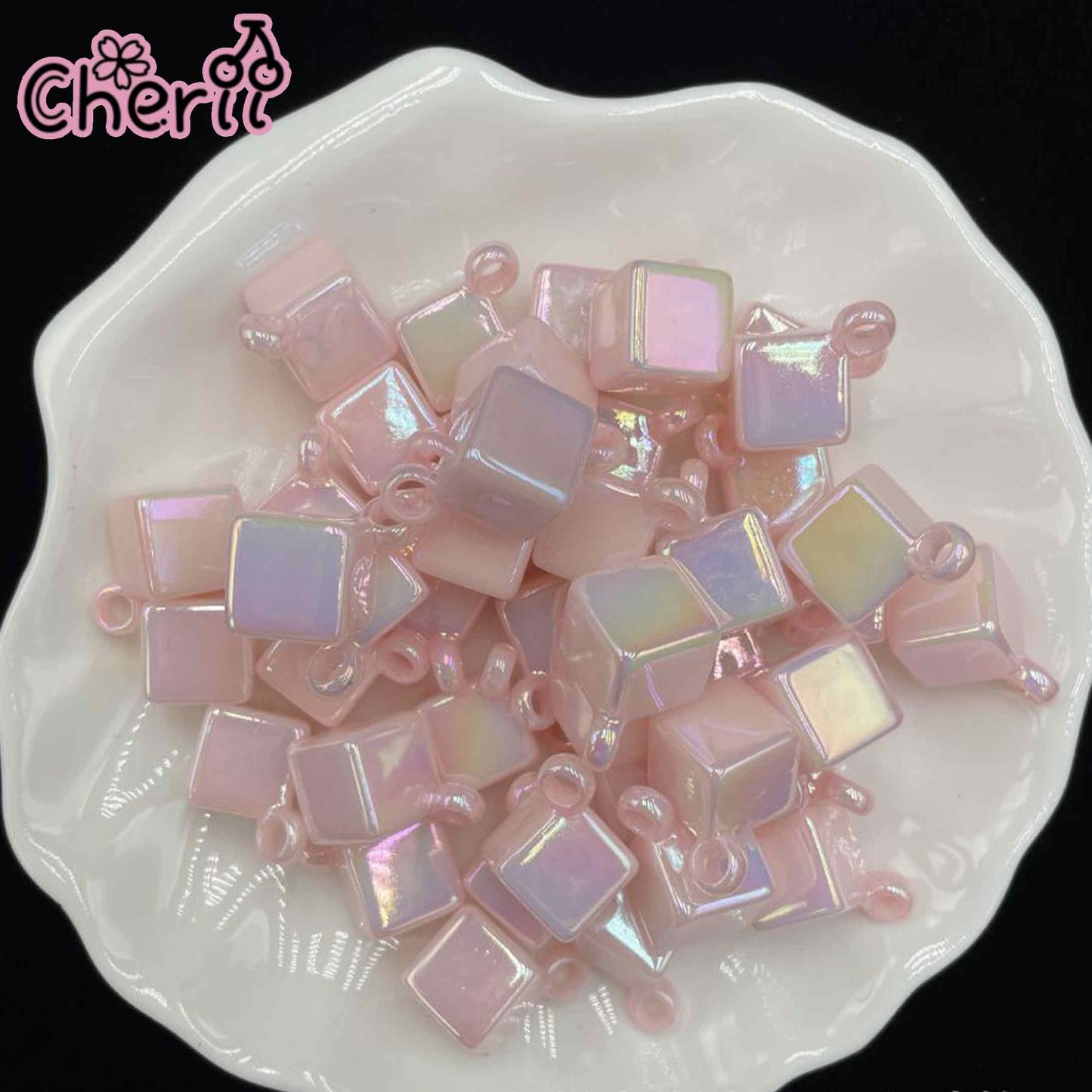♥【6.05新作】♥ A0230 角砂糖 カンツキビーズ アクリル16mm 3色