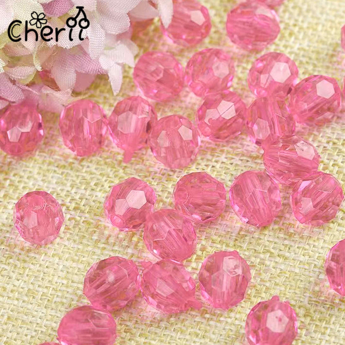♥【5.19更新】♥ A0182 キレキラ多面 アクリルビーズ 10mm