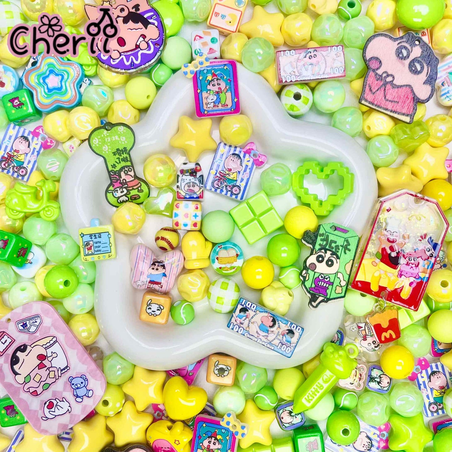 ♥【7.13新作】♥A0307 かすかべミックス ストラップ用アクリルビーズミックス