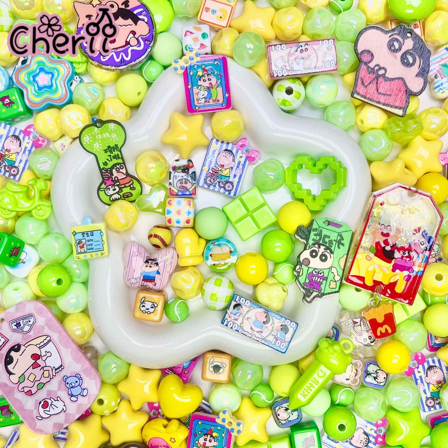 ♥【7.13新作】♥A0307 かすかべミックス ストラップ用アクリルビーズミックス