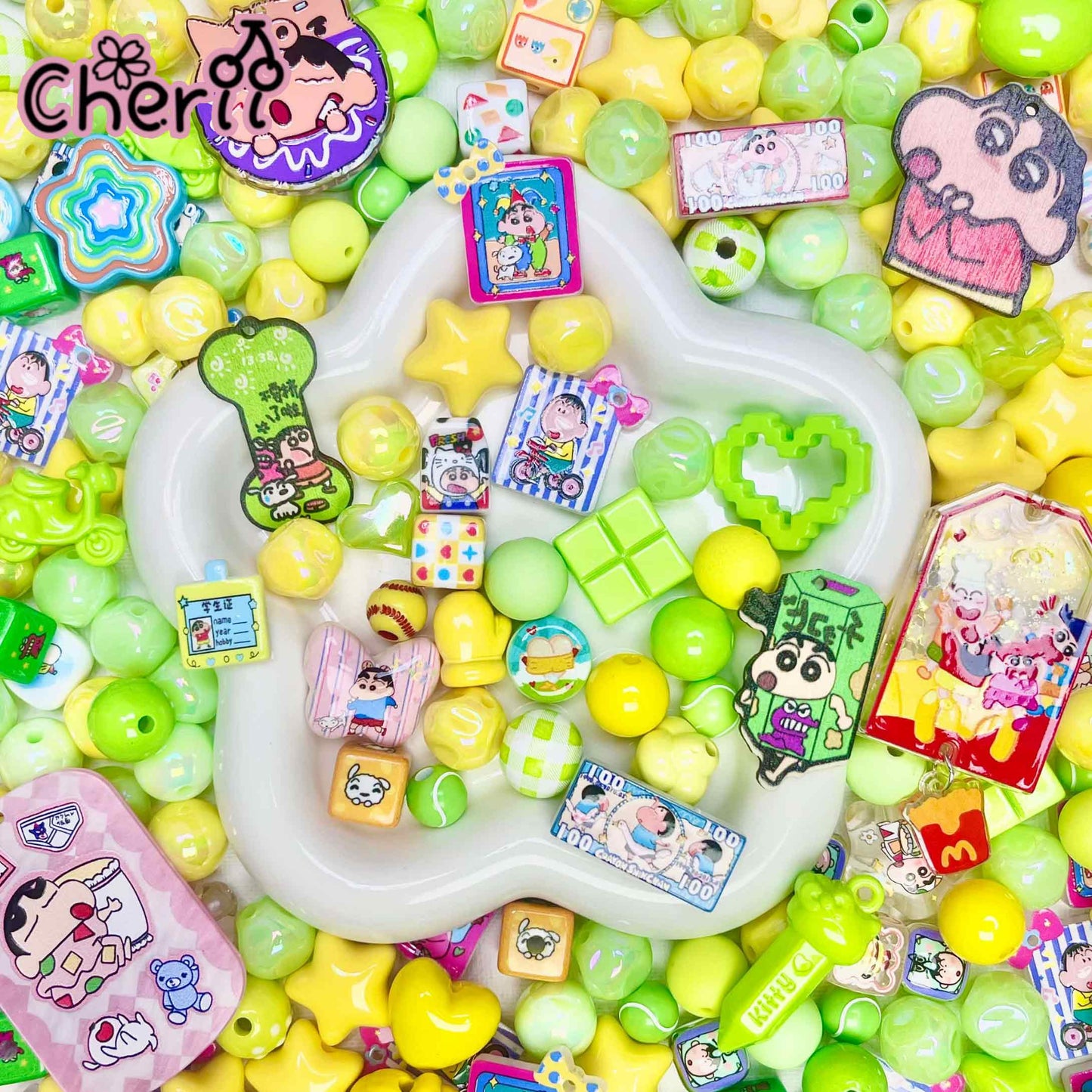 ♥【7.13新作】♥A0307 かすかべミックス ストラップ用アクリルビーズミックス