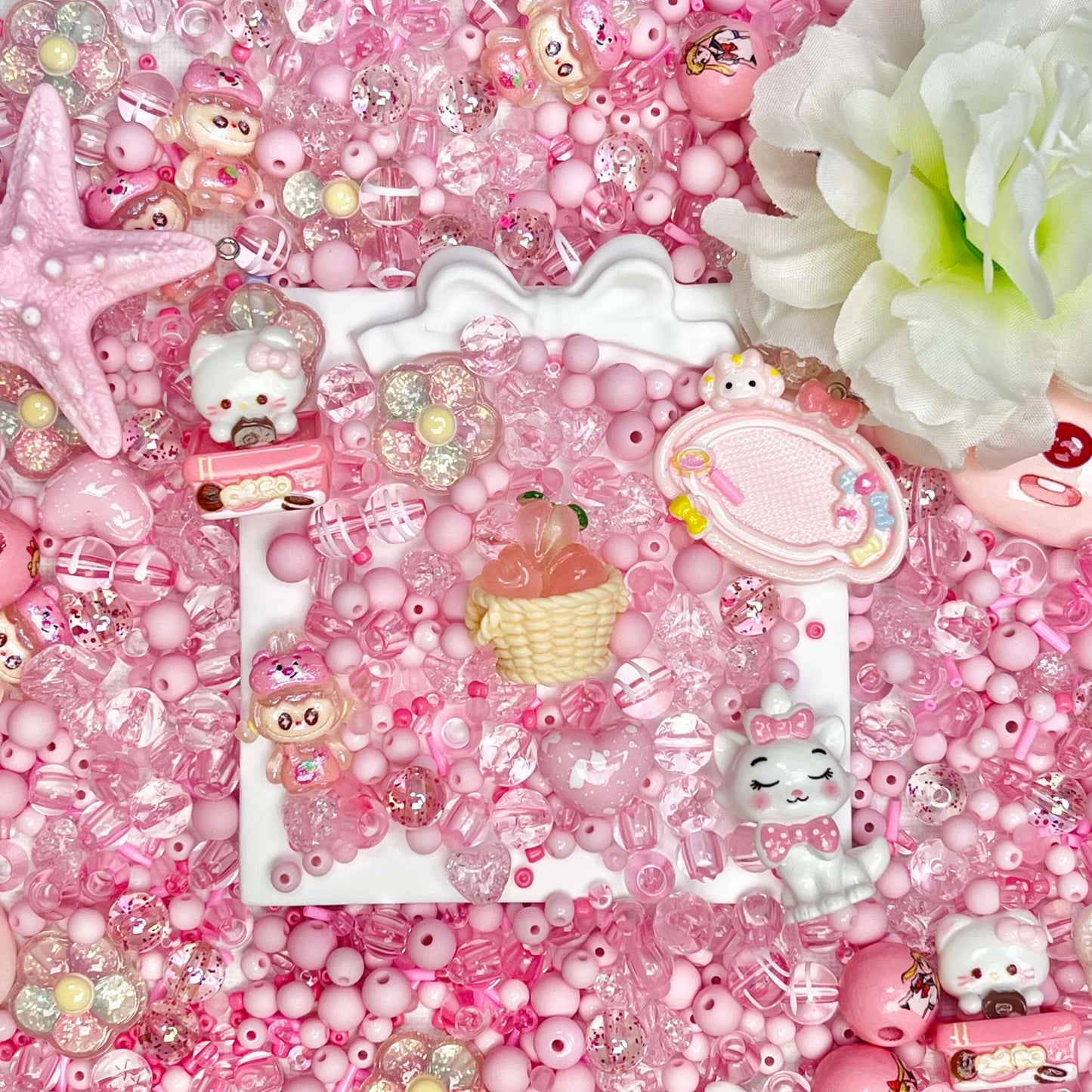 ♥【8.18新作】♥A0393 ももいろドリーミースター アクリルビーズ