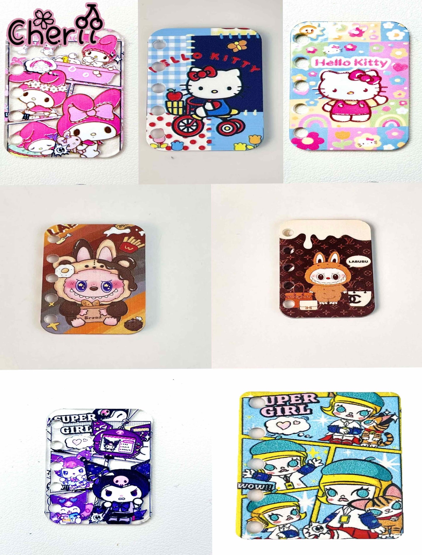 ♥【7.17新作】♥A0316 アクリル本カード DIYパーツ ストラップ用 7種類
