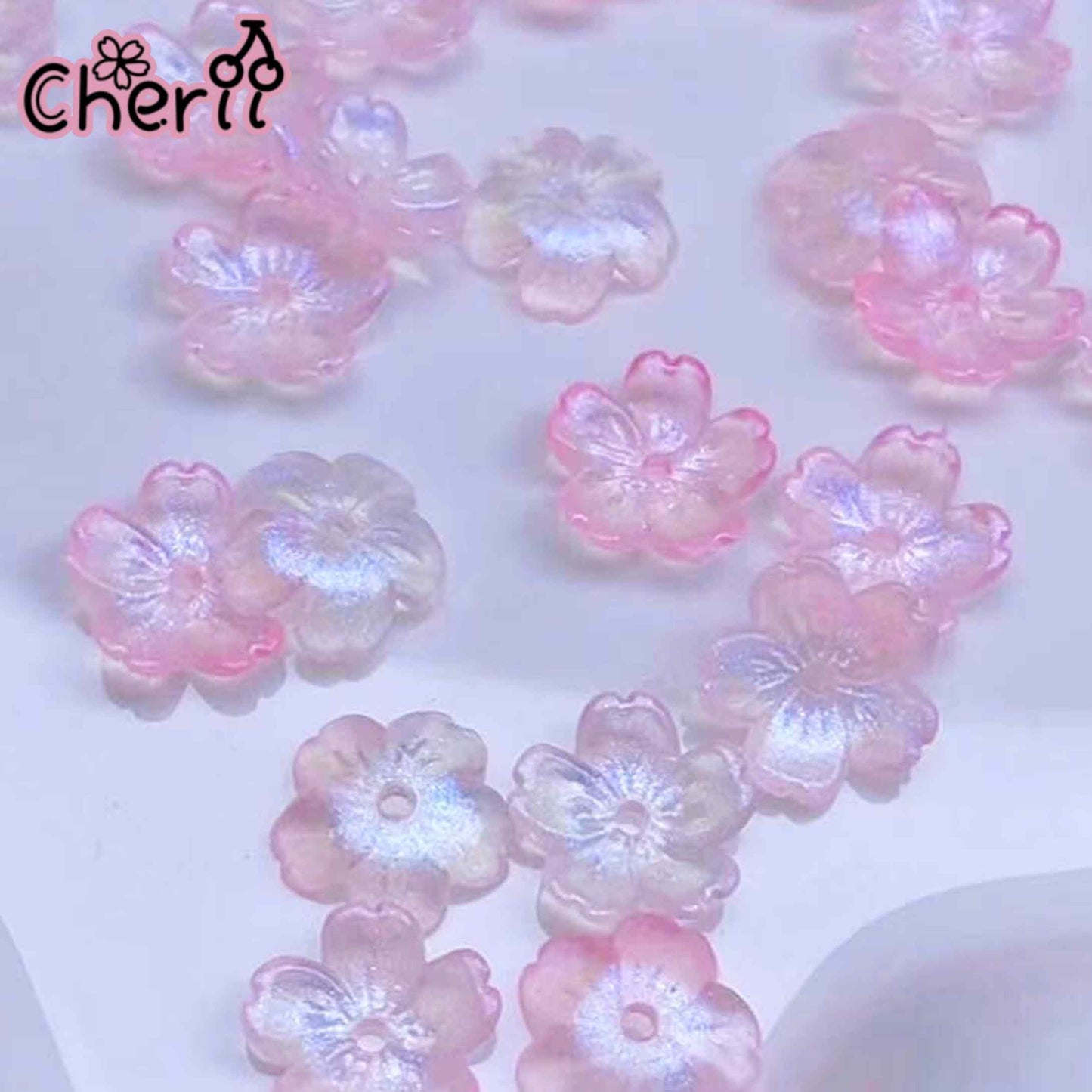 ♥【7.27新作】♥A0344 星屑花雫 DIYパーツ 花 アクリル 2色