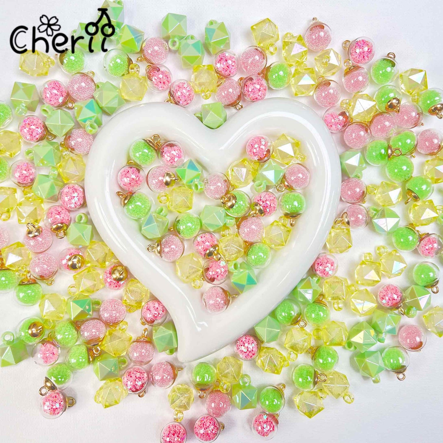 ♥【5.6新作】♥ A0184 ピクニック日和 アクリルビーズ ミックス 16mm