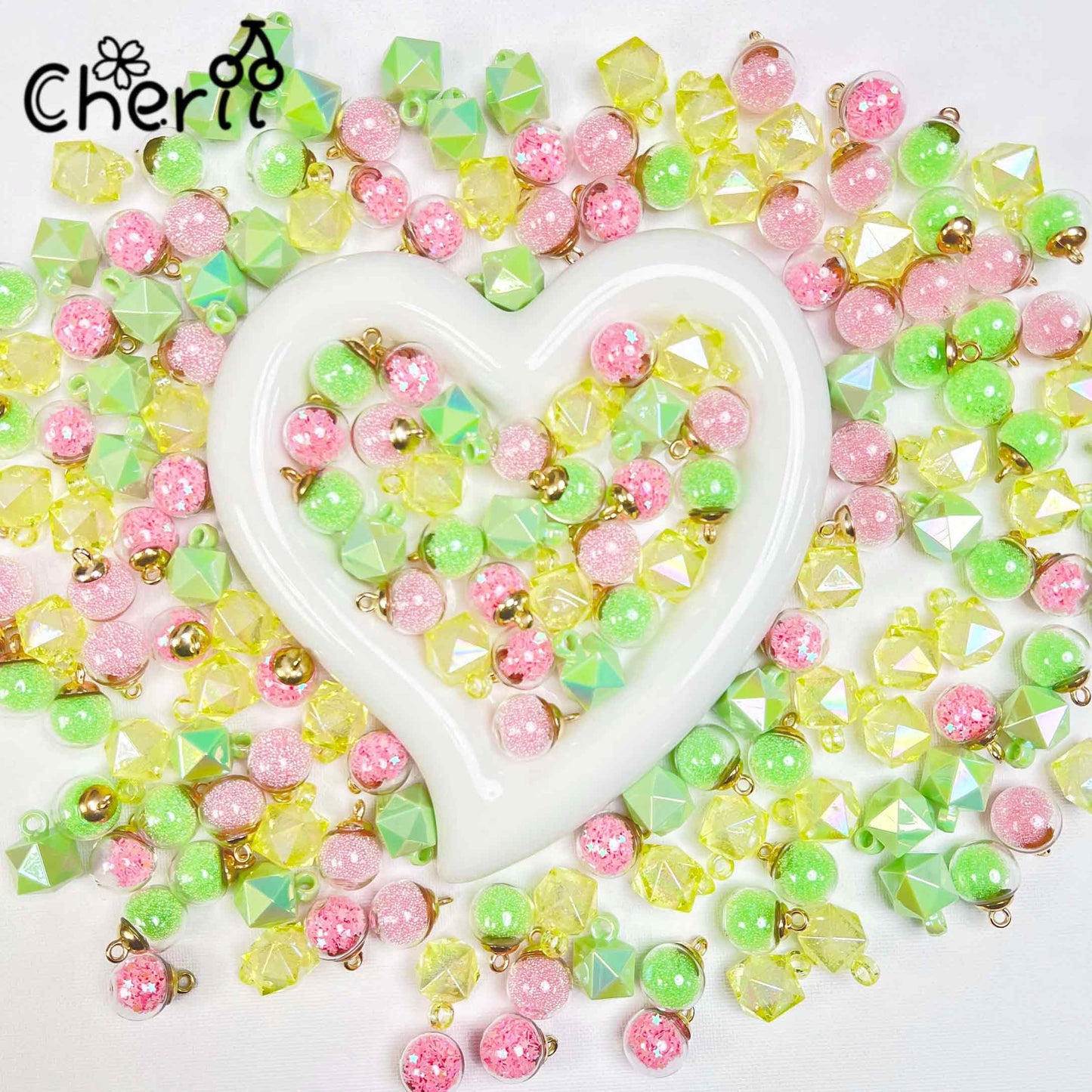 ♥【5.6新作】♥ A0184 ピクニック日和 アクリルビーズ ミックス 16mm