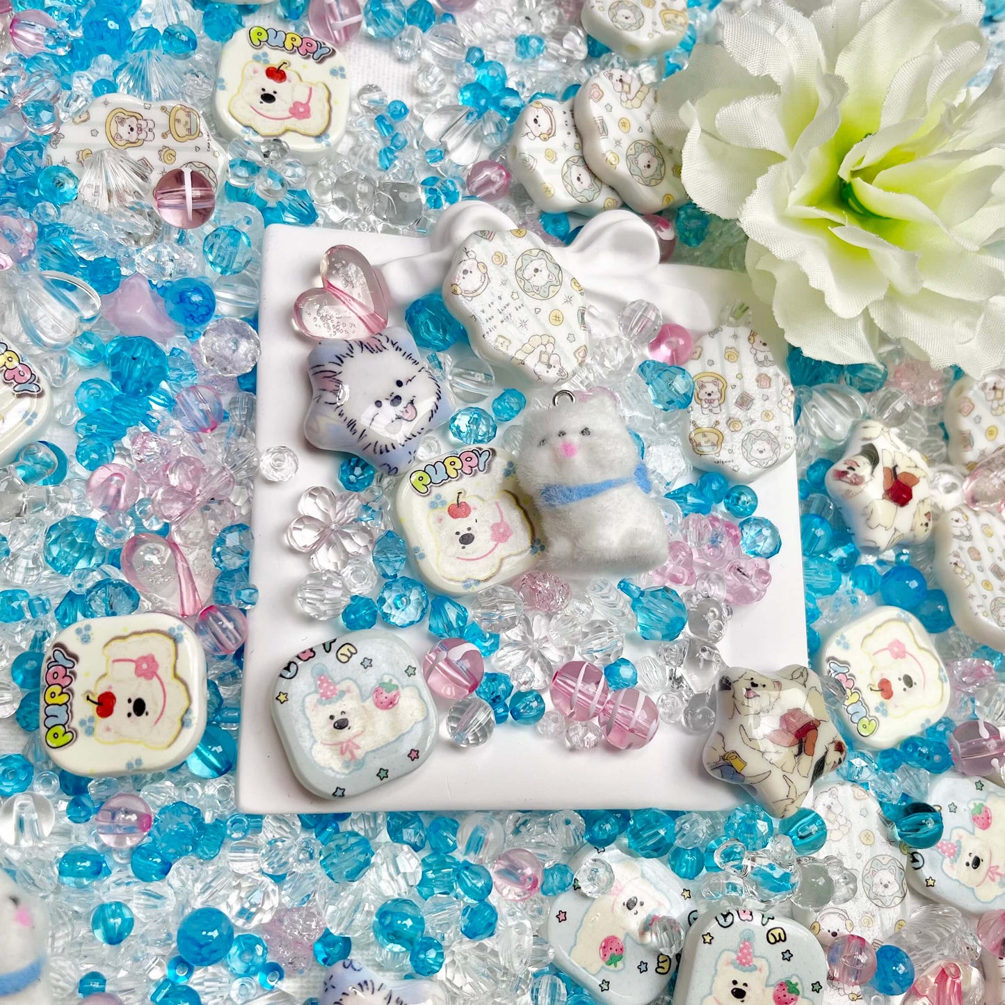♥【8.27新作】♥A0418 スターリードッグドリーム アクリルビーズ