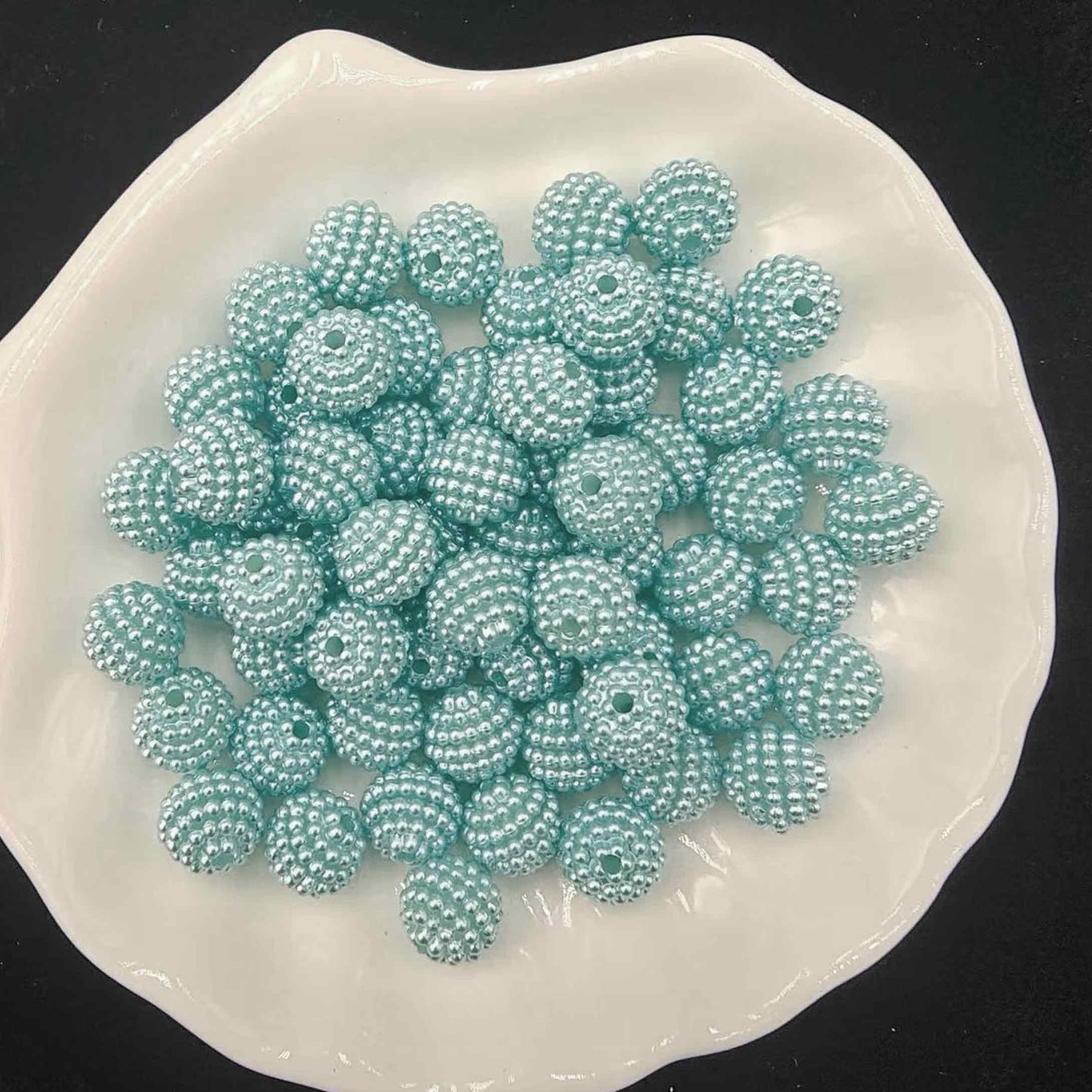 ♥【超特価8.8新作】♥A0373 パールフラッフィー アクリルビーズ 15mm 5色があります