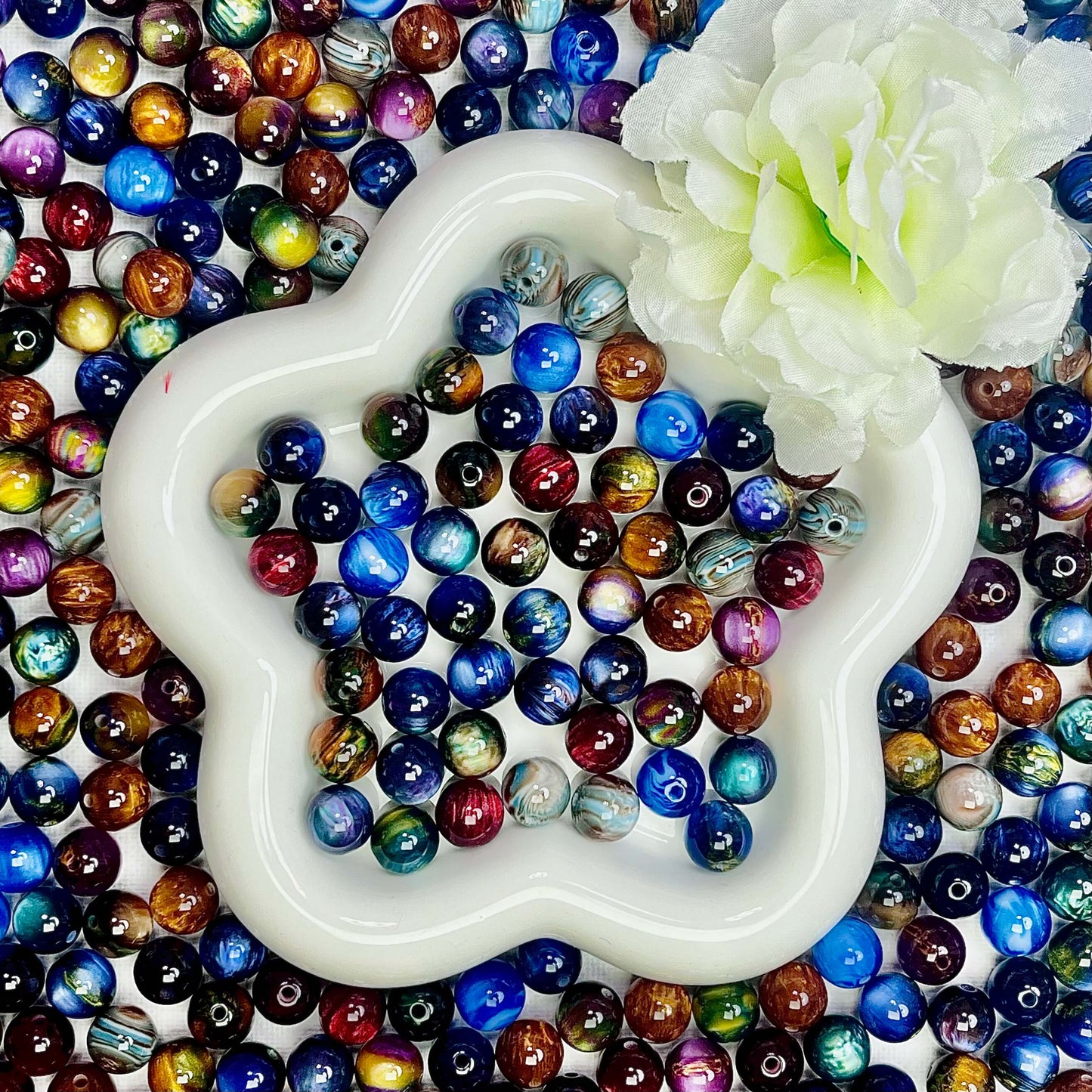 ♥【9.30新作】♥A0494 プラネットファンタジー 樹脂ビーズ 約11.5mm