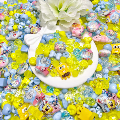 ♥【8.19新作】♥A0400  ぷかぷかスポンジボブ アクリルビーズ