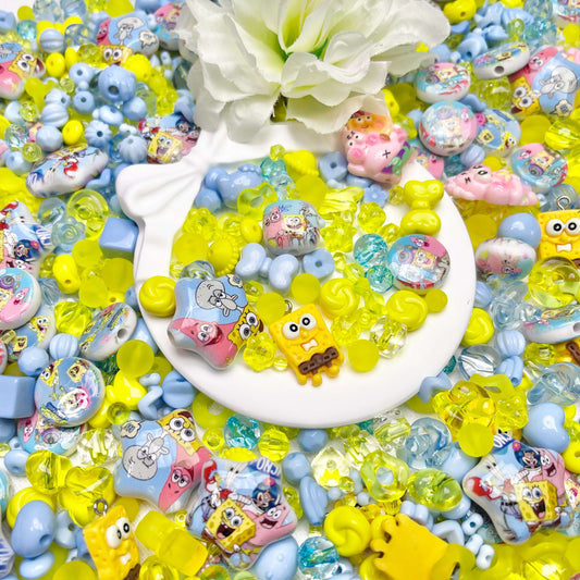 ♥【8.19新作】♥A0400  ぷかぷかスポンジボブ アクリルビーズ