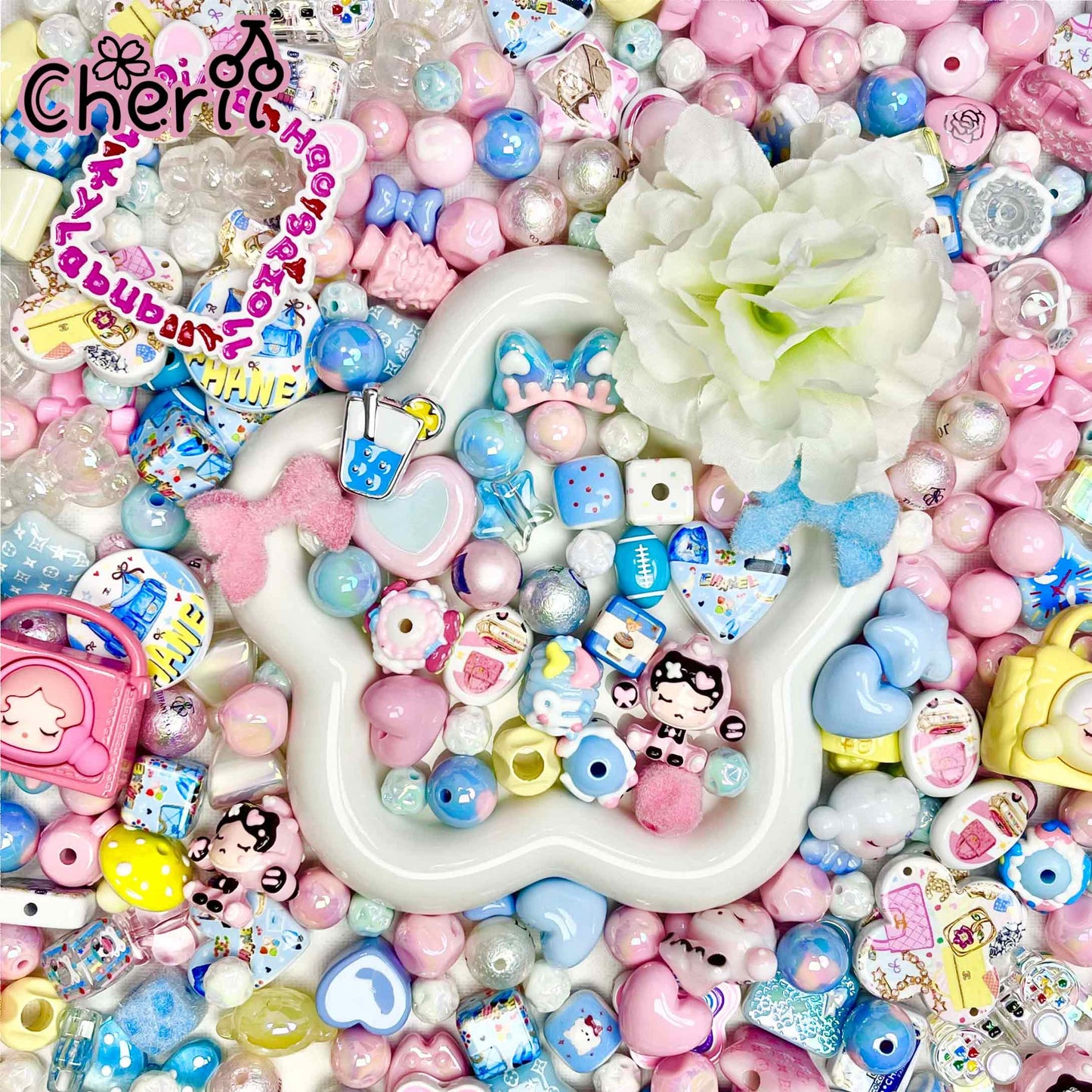 ♥【8.3新作】♥A0363 プリティスウィートマジック ストラップ用アクリルビーズミックス