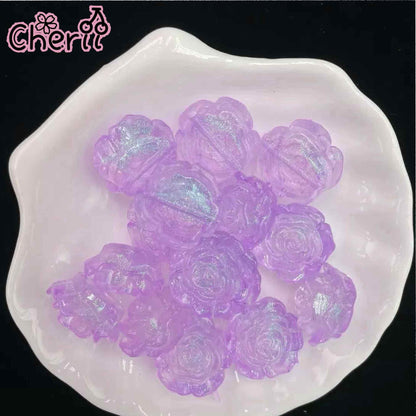 ♥【8.8新作】♥A0372  ほしひかりフラワー 夜光 20mm 4色があります