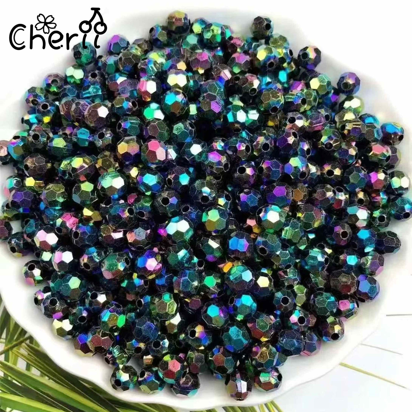 ♥【5.19更新】♥ A0182 キレキラ多面 アクリルビーズ 10mm