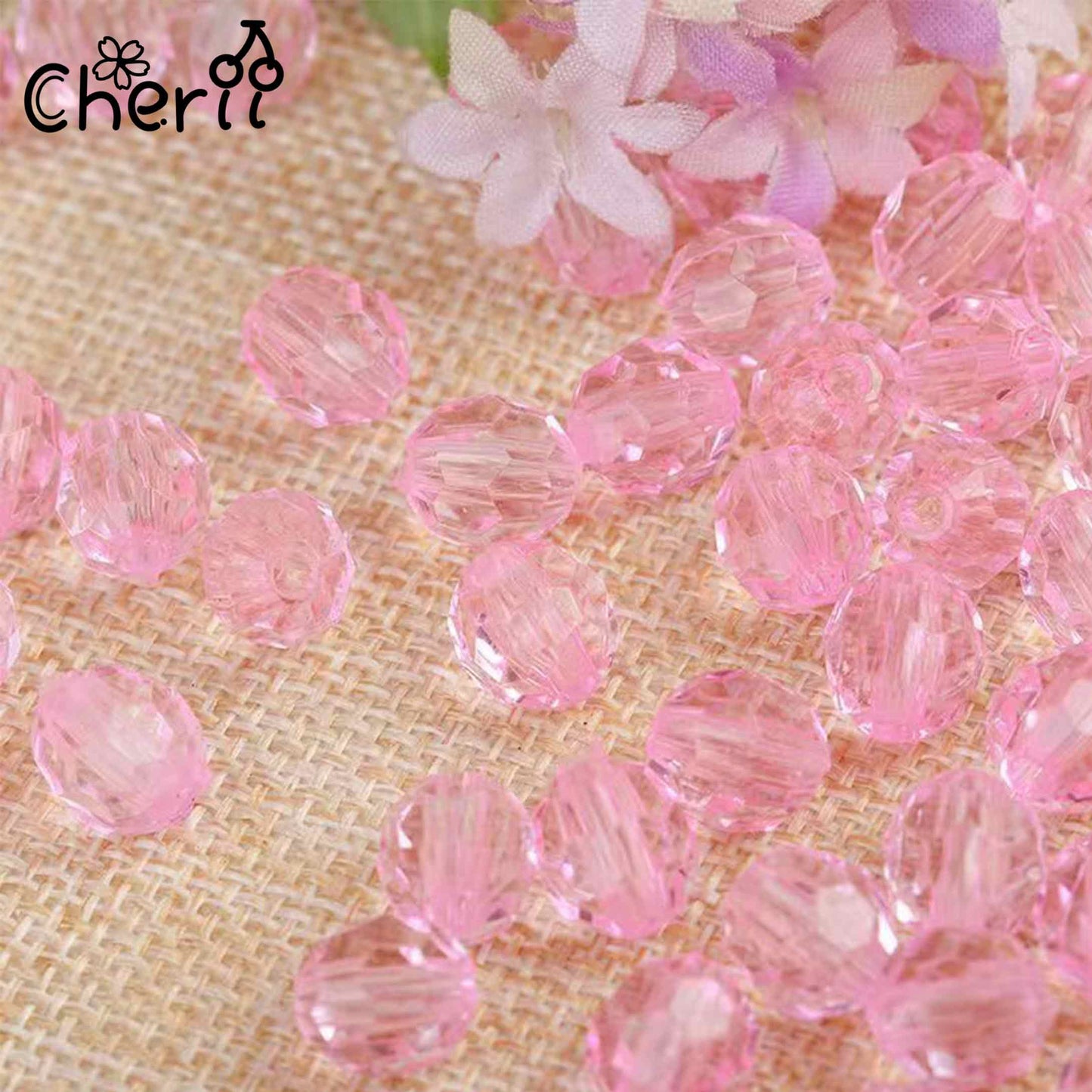 ♥【5.19更新】♥ A0182 キレキラ多面 アクリルビーズ 10mm