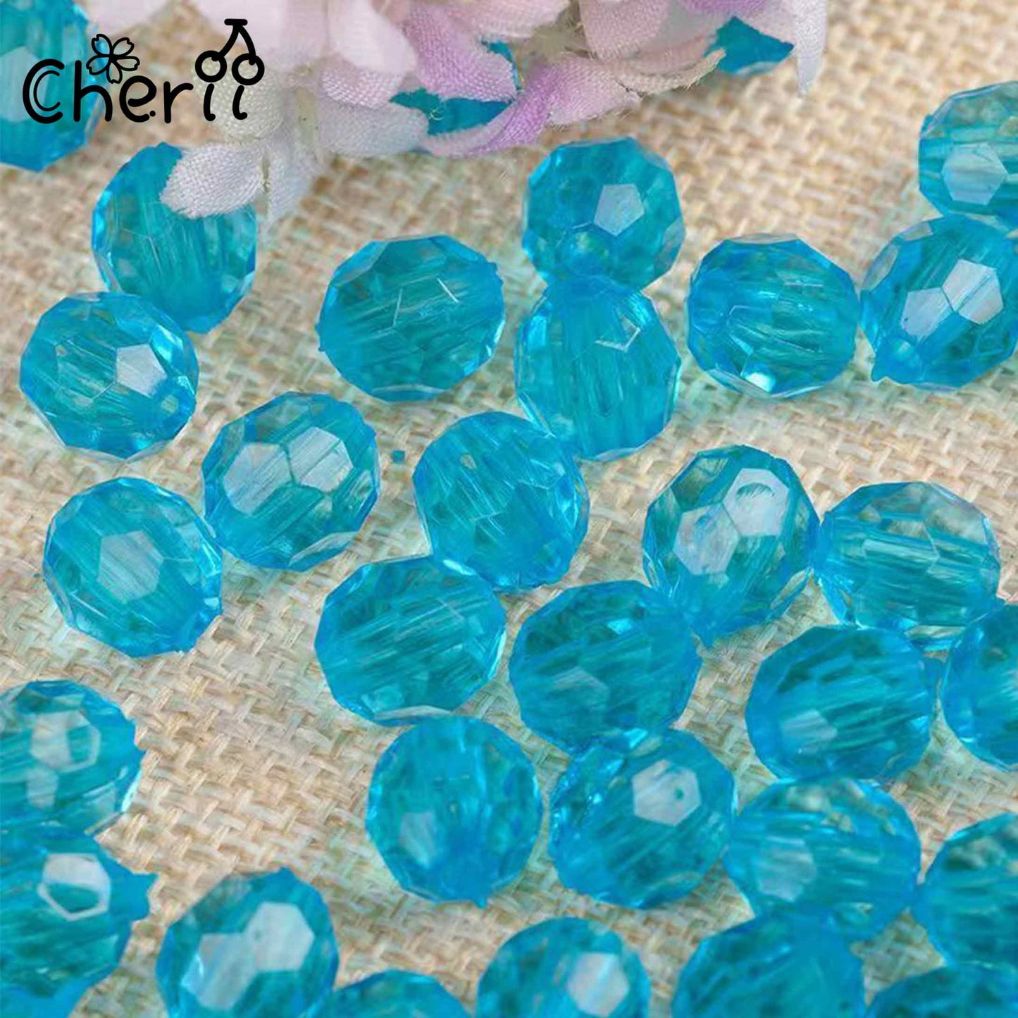 ♥【5.19更新】♥ A0182 キレキラ多面 アクリルビーズ 10mm