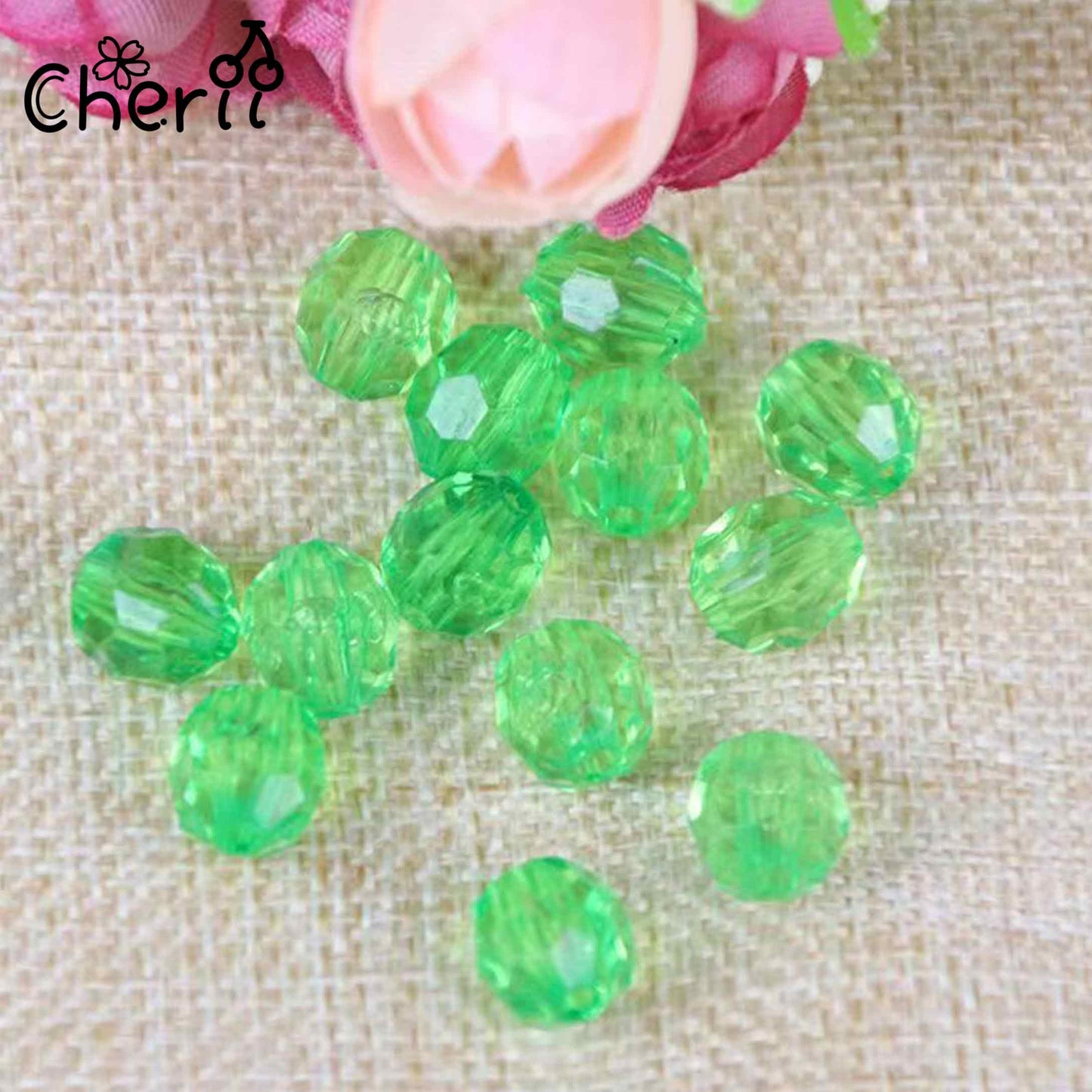 ♥【5.19更新】♥ A0182 キレキラ多面 アクリルビーズ 10mm