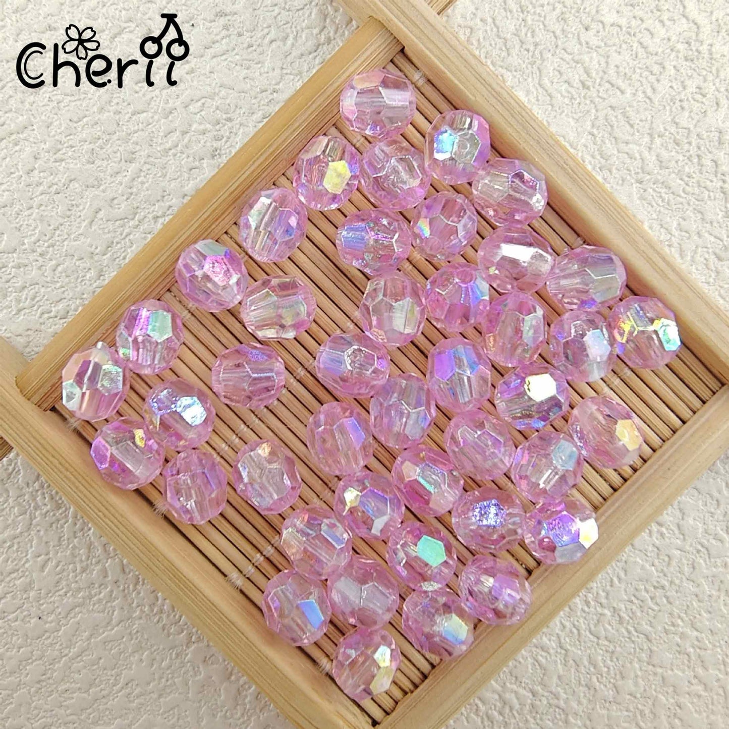 ♥【5.19更新】♥ A0182 キレキラ多面 アクリルビーズ 10mm