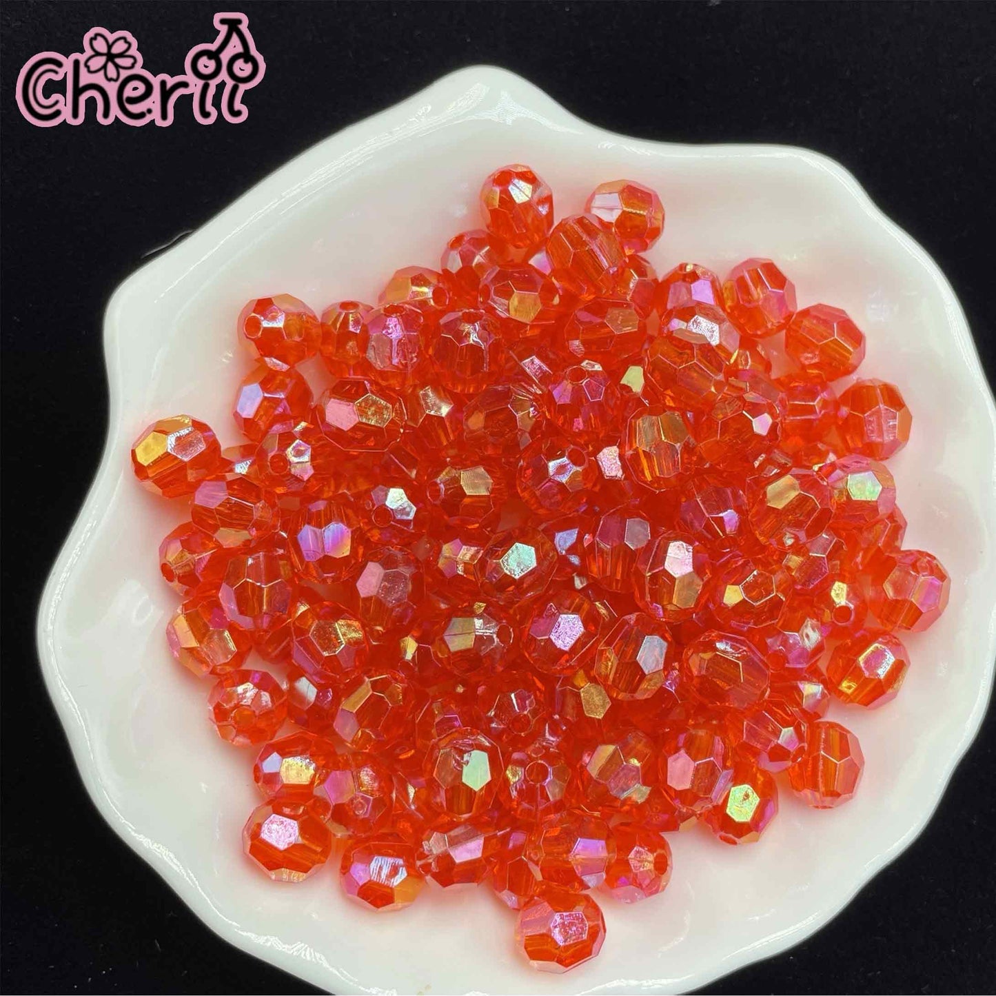 ♥【5.19更新】♥ A0182 キレキラ多面 アクリルビーズ 10mm