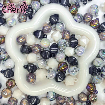 ♥【5.29新作】♥ A0220 パンダの夢 夜光 カンツキビーズミックス アクリル16mm