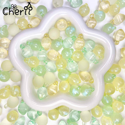 ♥【6.02新作】♥ A0223 しゅわしゅわメロンクリーム 夜光 カンツキビーズミックス アクリル16mm