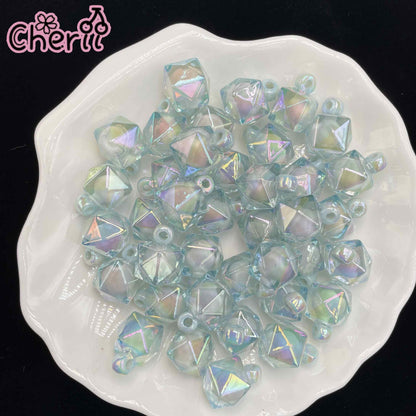♥【6.06新作】♥ A0235 ミルキードリームジュエル 2重カンツキビーズ アクリル16mm 4色