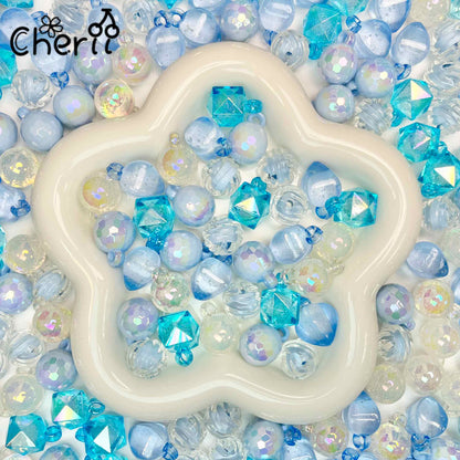 ♥【6.09新作】♥ A0239 夏空 夜光 カンツキビーズミックス アクリル16mm