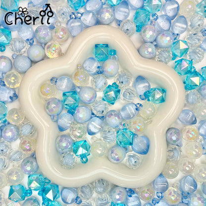 ♥【6.09新作】♥ A0239 夏空 夜光 カンツキビーズミックス アクリル16mm