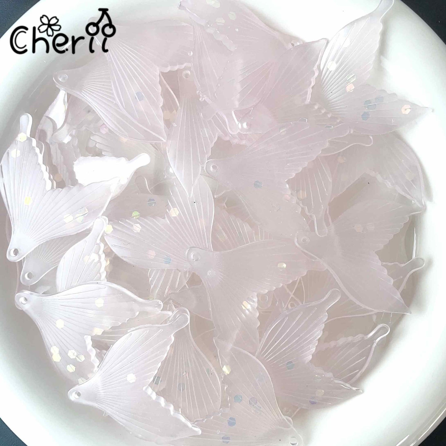 ♥【6.20新作10%OFF】♥ A0252 人魚のしっぽ 夜光 アクリル パーツ