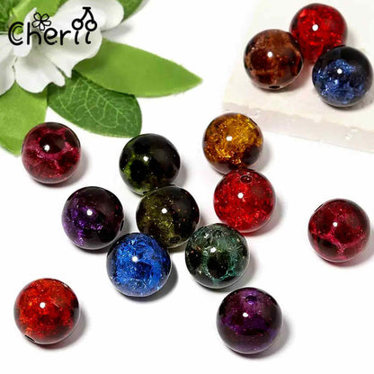♥【6.21新作】♥ A0256 こわれた惑星 8色ミックス アクリルビーズ16mm