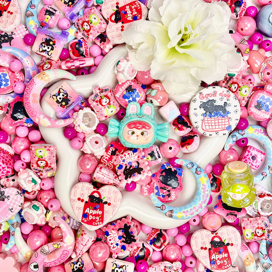 ♥【10.10新作金曜日限定10%OFF】♥A0518 ローズピンクワールド アクリルビーズ