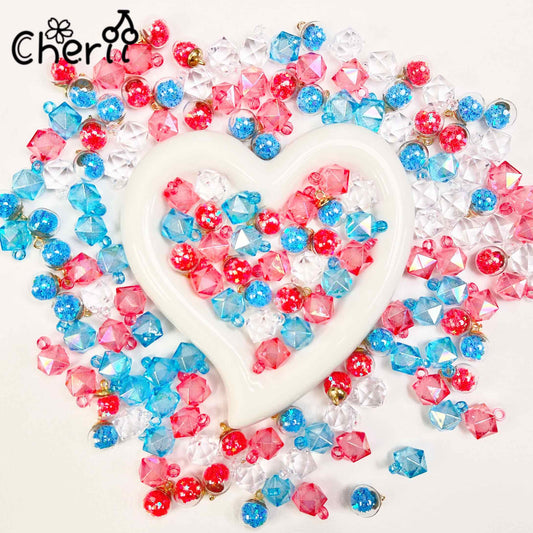 ♥【5.6新作】♥ A0183 アイスベリーパフェ アクリルビーズ ミックス 16mm