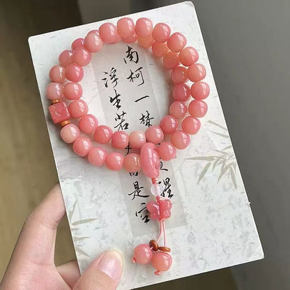 ♥【9.9新作】♥A0446 二重結び 菩提ブレスレット 10mm